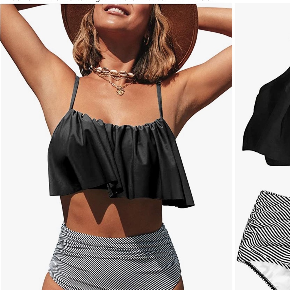 NWT high-waisted bathing suit